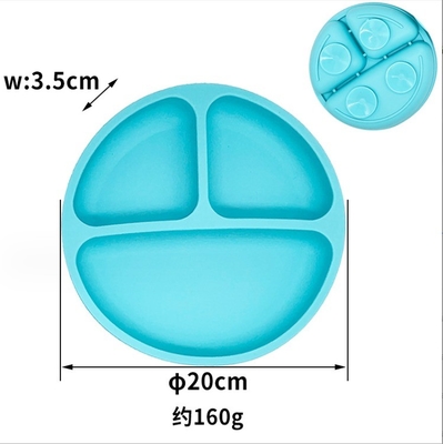 Tela de louça de silicone para crianças com vaso de sucção
