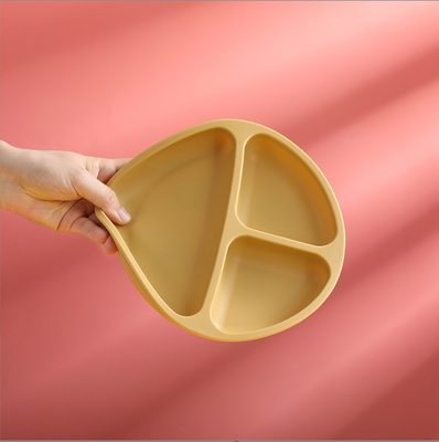 Tela de louça de silicone para crianças com vaso de sucção