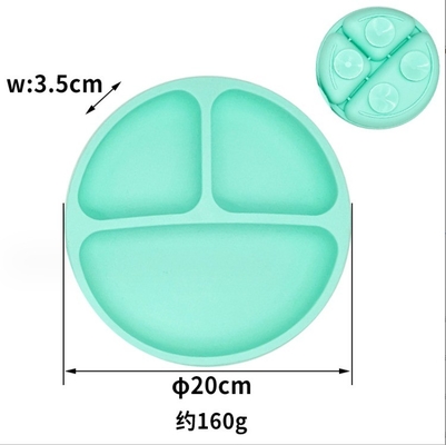 Tela de louça de silicone para crianças com vaso de sucção