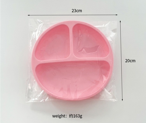 Tela de louça de silicone para crianças com vaso de sucção