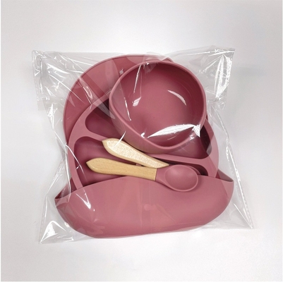 Conjunto de placa de silicone antiderrapante para crianças