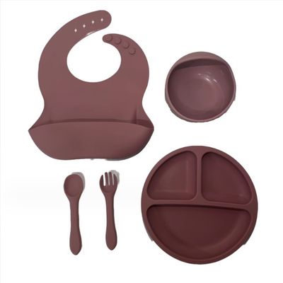 Conjunto de prato de silicone para bebê de qualidade alimentar Conjunto de presente para recém-nascidos com estilo de design
