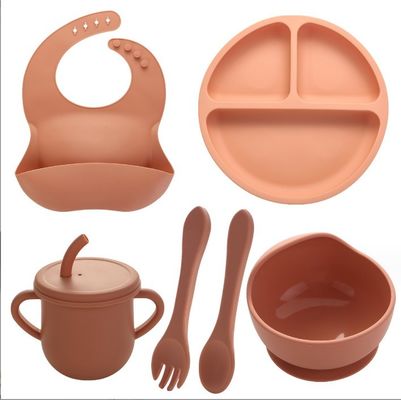 Conjunto de silicone para alimentação de bebê de silicone para crianças pequenas