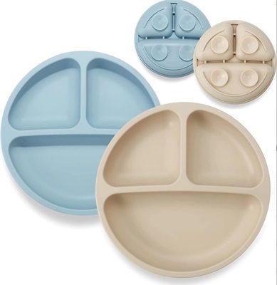 Grade Alimentar Silicone Bebê Crianças Placemat Dividido Placas de Sucção do Bebê para comer crianças pequenas