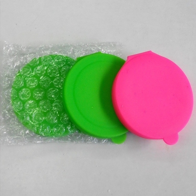 Modern Round Silicone Glass Cosmético Duplo Lado Dobrar Maquiagem Portátil Espelho de Bolso
