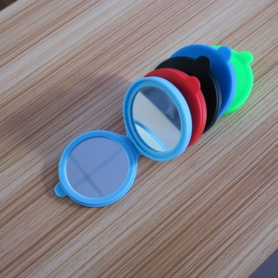 Logotipo personalizado Duplo Lado Silicone Vidro Espelho de Bolso para Moderno Estilo Maquiagem Regalo