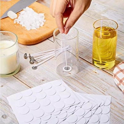 DIY velas de vidro Kit de ferramentas de fabricação com adesivos de espuma branca e adesivos de dois lados