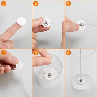 DIY velas de vidro Kit de ferramentas de fabricação com adesivos de espuma branca e adesivos de dois lados