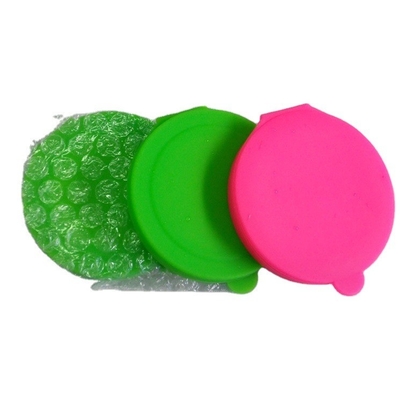 Espelho de bolso de silicone vidro redondo de silicone maquiagem compacto espelho para portátil