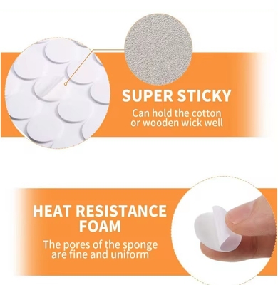 DIY velas de vidro Kit de ferramentas de fabricação com adesivos de espuma branca e adesivos de dois lados
