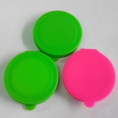 Espelho de bolso de silicone vidro redondo de silicone maquiagem compacto espelho para portátil