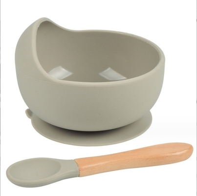 Caixa de alimentação para bebês de silicone à prova d'água com colher e conjunto de colheres de qualidade alimentar