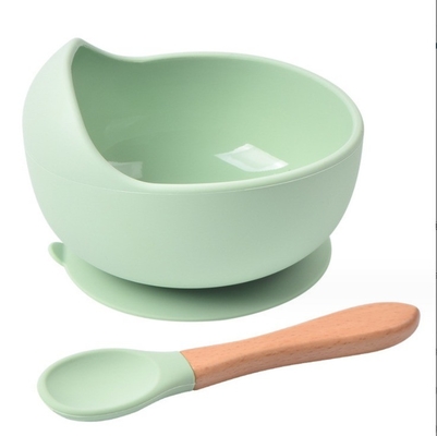 Caixa de alimentação para bebês de silicone à prova d'água com colher e conjunto de colheres de qualidade alimentar