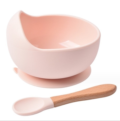 Caixa de alimentação para bebês de silicone à prova d'água com colher e conjunto de colheres de qualidade alimentar