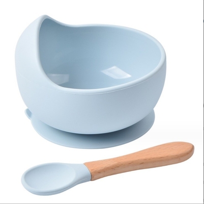 Caixa de alimentação para bebês de silicone à prova d'água com colher e conjunto de colheres de qualidade alimentar