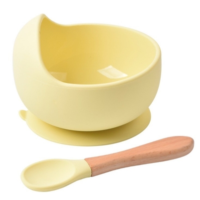 Caixa de alimentação para bebês de silicone à prova d'água com colher e conjunto de colheres de qualidade alimentar