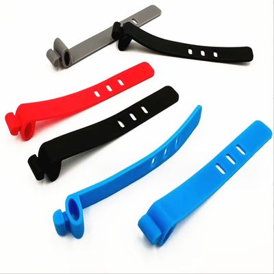 Organizador de suportes de cabo de fita de silicone colorido para moldar cabos USB de qualidade alimentar