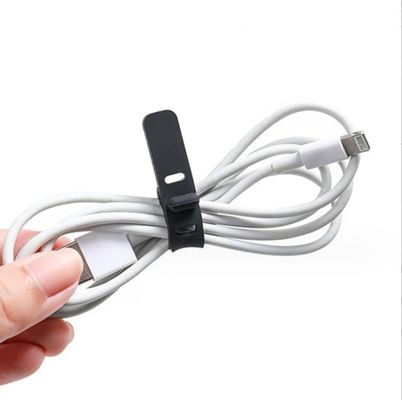 Organizador de suportes de cabo de fita de silicone colorido para moldar cabos USB de qualidade alimentar