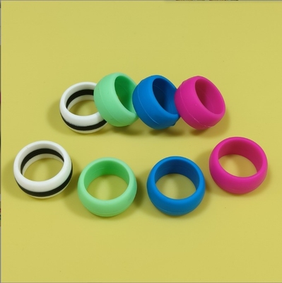 Anel de casamento de silicone de 18 mm Adequado para homens e mulheres Design colorido Material de qualidade alimentar