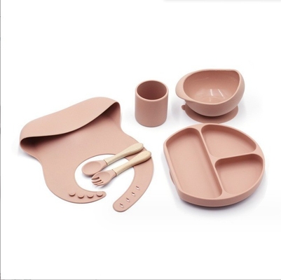 Conjunto de alimentação de silicone Best seller Produtos para bebê Placas para bebê Conjunto de recém-nascidos Conjunto de presente