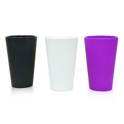 Copo de silicone de qualidade alimentar com alça para viagem de acampamento Logotipo personalizado Copo de bebida livre de BPA