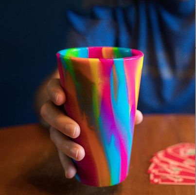 Copo de silicone impermeável livre de BPA, sustentável para beber vinho e cerveja