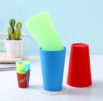 Copo de silicone colorido de qualidade alimentar para taça de café reutilizável personalizada que não se quebra