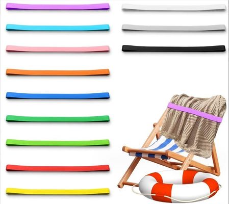 Cadeiras de praia de cruzeiro de borracha elástica porta-toalhas para férias Lounge de piscina de praia