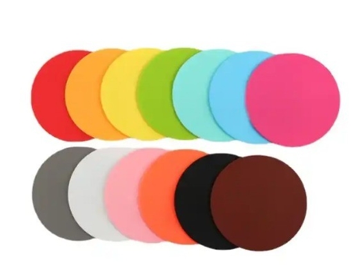 Hotel Coaster com abertura de garrafas Forma redonda Material de borracha macia Fire Paint Seal Pad