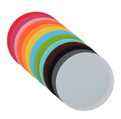 Coaster de silicone 10CM Pad de isolamento redondo Decoração de mesa Acessórios Tipo de colchões Pads