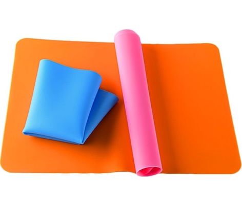 Tapetes de mesa de silicone antiderrapagem e de fácil limpeza para alimentos ocidentais em forma de retângulo
