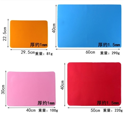 Tapetes de mesa de silicone antiderrapagem e de fácil limpeza para alimentos ocidentais em forma de retângulo