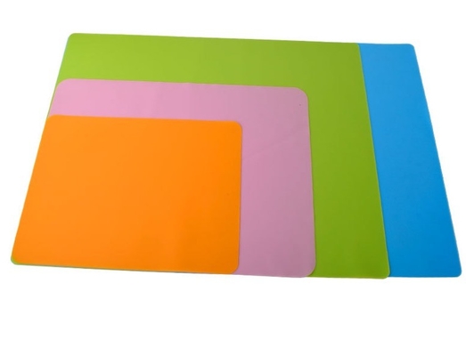 Tapetes de mesa de silicone antiderrapagem e de fácil limpeza para alimentos ocidentais em forma de retângulo