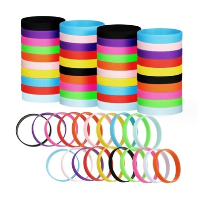 Serviço de processamento de corte pulseiras de silicone brilhante com design e logotipo personalizados