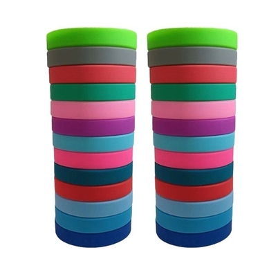Serviço de processamento de corte pulseiras de silicone brilhante com design e logotipo personalizados