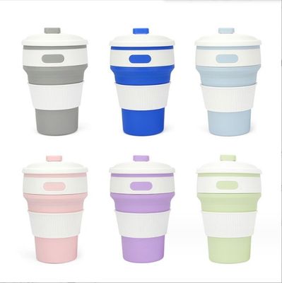Copo de café de silicone dobrável de 350 ml para presentes e entusiastas do ar livre