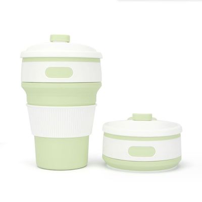 Copo de café de silicone dobrável de 350 ml para presentes e entusiastas do ar livre