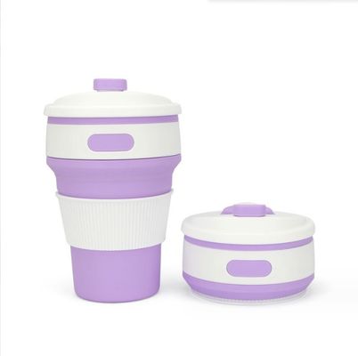 Copo de café de silicone dobrável de 350 ml para presentes e entusiastas do ar livre