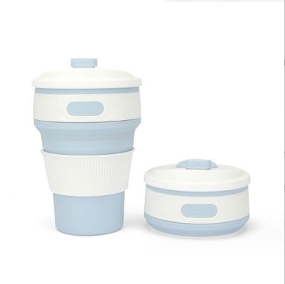 Copo de café de silicone dobrável de 350 ml para presentes e entusiastas do ar livre