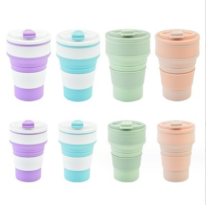 350 ml de garrafa de água esportiva de silicone dobrável com logotipo personalizado