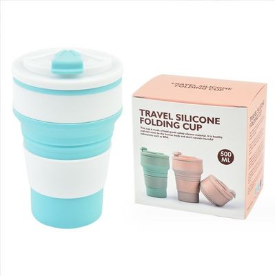 350 ml de garrafa de água esportiva de silicone dobrável com logotipo personalizado