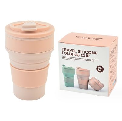 American Style Collapsible Travel Sport Mug apresenta design para copos de silício dobráveis