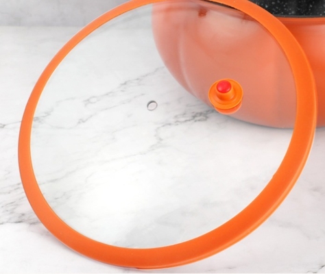 Multipurpose Home Silicone Glass Cover Sustentabilidade à prova de calor Visível Anti-Overflow Pot Cover