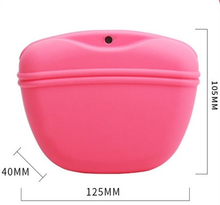Saco de comida para cães de silicone para caminhadas de cães Saco portátil de cintura para treinamento de animais