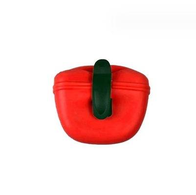 Serviço de corte Saco portátil de silicone para cães com fecho magnético e bolso de clipe para cintura