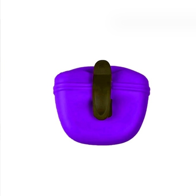 Serviço de corte Saco portátil de silicone para cães com fecho magnético e bolso de clipe para cintura