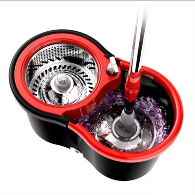 Máquina de esfregão mágica de rotação 360 com garrafa de detergente de imprensa e cobertura de tecido de microfibra