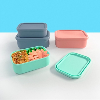 Fresqueza Conservação Alimentar Grade Silicone caixa de armazenamento selada BPA livre Kids Bento caixa