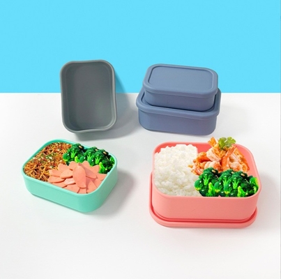Fresqueza Conservação Alimentar Grade Silicone caixa de armazenamento selada BPA livre Kids Bento caixa