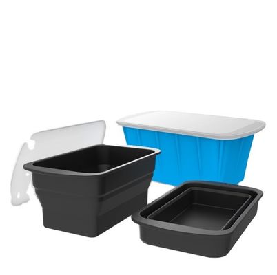 Taça de cubos de gelo grandes dobráveis Molde de blocos de gelo de silicone reutilizável para blocos extra grandes